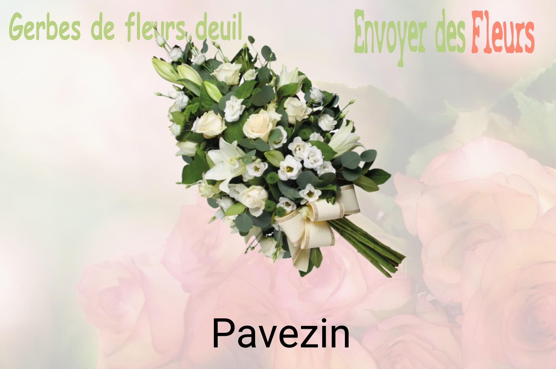 Gerbe de fleurs de deuil livrée à Pavezin